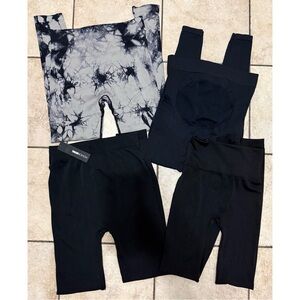 Women’s Cute Leggings lot Fashion Nova Tie dye size Large XL NWT black